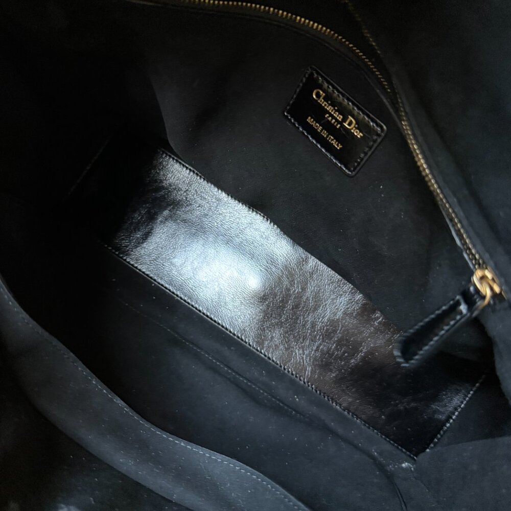 Large Leather Lady Dior Bag - Picture 7 of 13